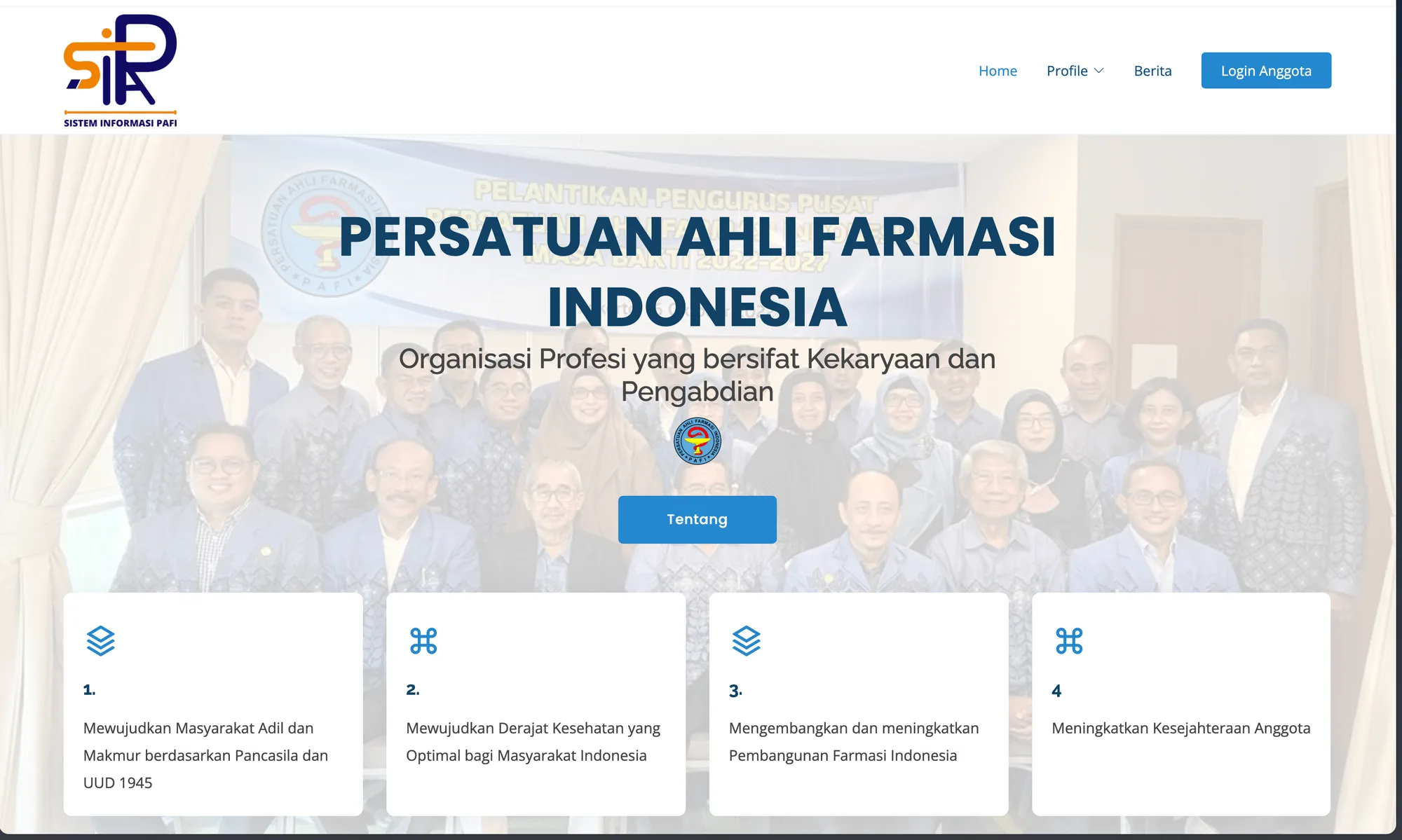 sipafi.com — the public face of the member portal
